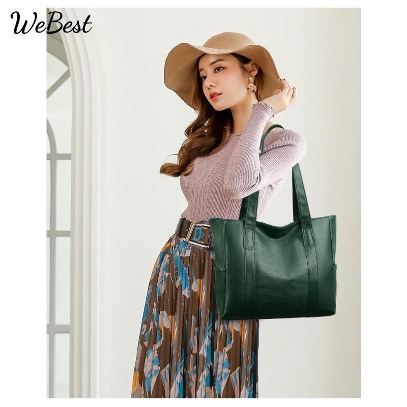 New Fashion Cross-Border Women Bag Large Capacity Shoulder Bag Mom Bag Minimalist Versatile Handheld Bag