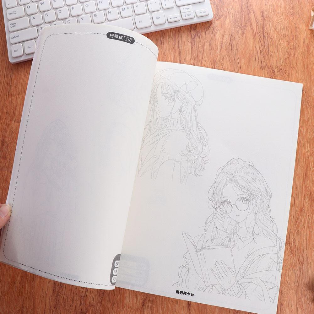 Anime Skica Komiksy Line Draft Kniha Kreslení Anime Ručně Kreslená Kniha Manga Skicování Návod Umělec