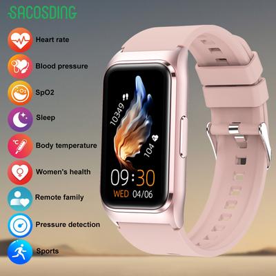 SACOSDING Smart Watch Sport all'aria aperta Intelligent Health Wristband Monitoraggio della pressione sanguigna Temperatura corporea IP68 Impermeabile Per regalo da donna