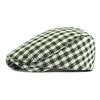 Vintage Check Beret Men Women Cap British Peaked Cap Painter's Cap