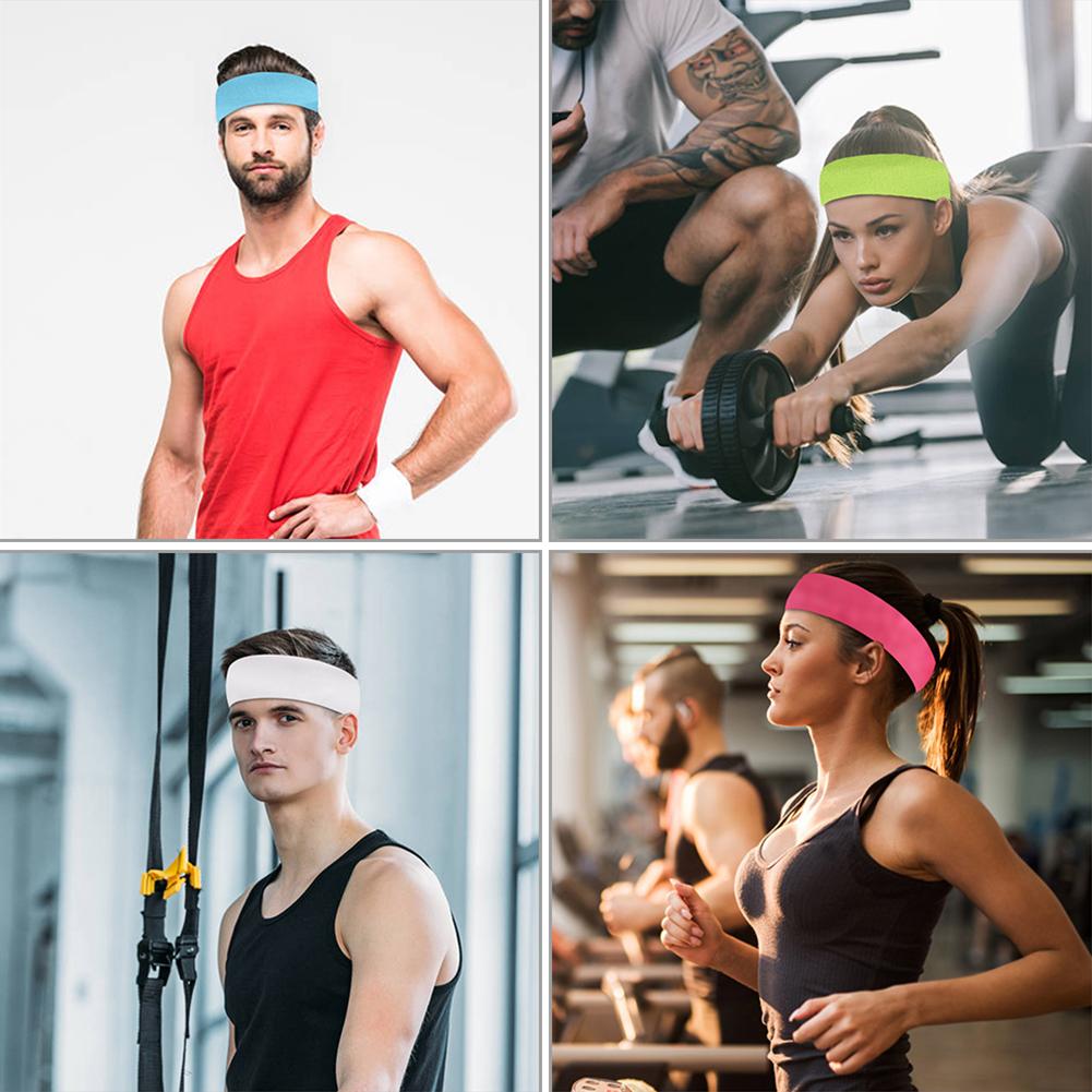 Tennis Cycling Sports Turban Headscarf Fitness Bandage Sweatband Yoga Headband Hair Bands Elastic