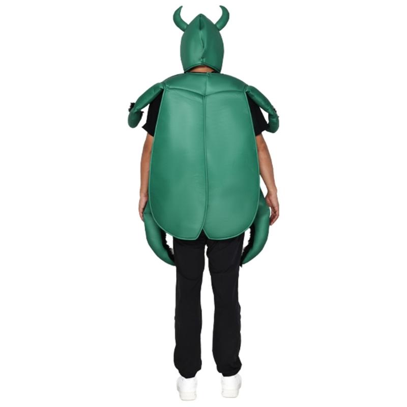 Grønn Bille Kostyme Bille Jumpsuits Cap Insekt Halloween Kostymer for Cosplay Utkledning Fest