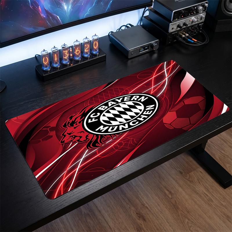 Tappetino per Mouse con Motivo a Tema Bayern Monaco, Design con Logo Calcio Tappetino da Scrivania XXL per Gaming Mouse Pad Antiscivolo per Computer