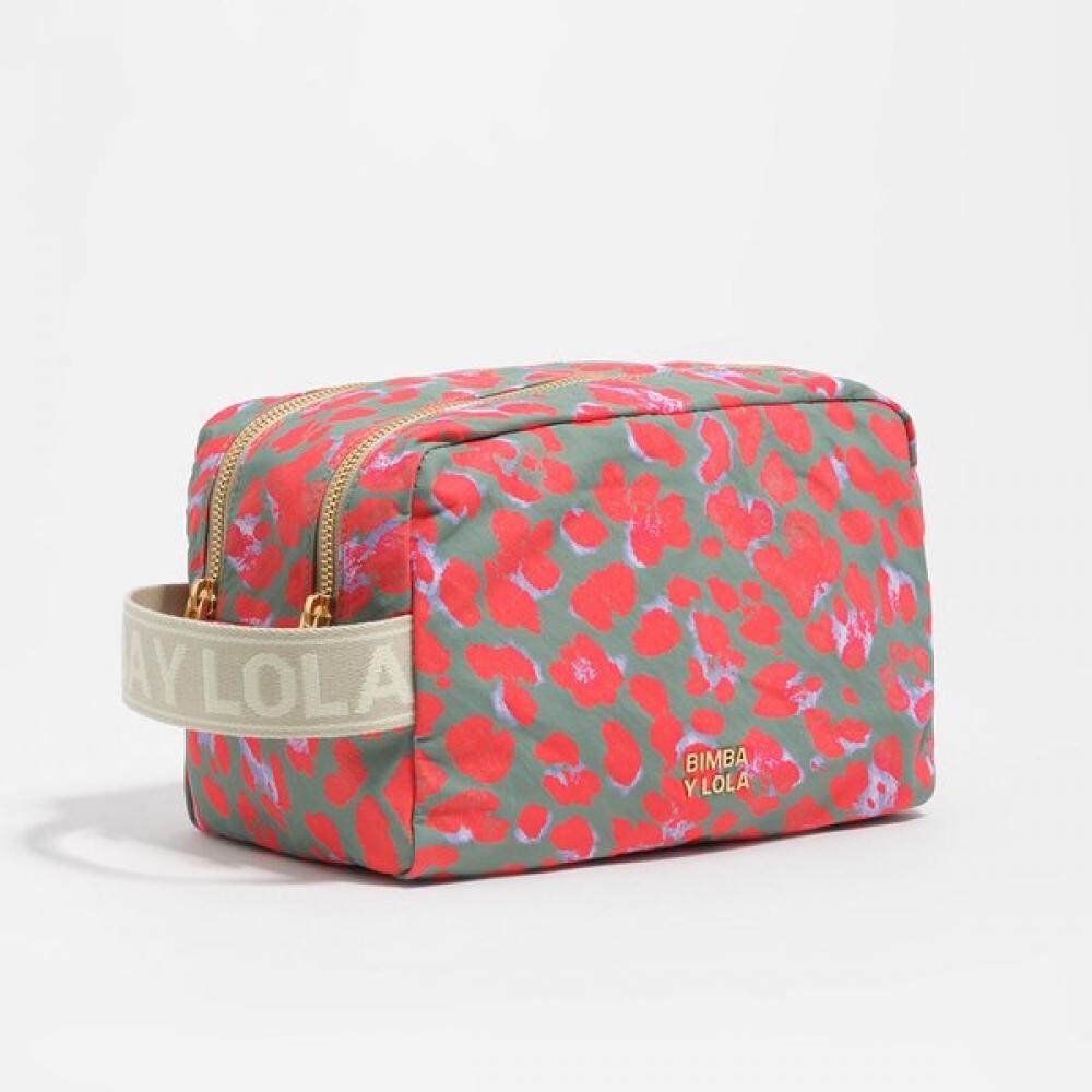 

Bimba Y Lola Large nYlon Makeup Case Aqua Marine Leopard Green B265aid013gnf Green/FREE