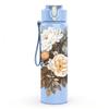 1PC Peony Rose Dried Bouquet Art Print 750ml Color Plastic Sports Water Bottle Leakproof Flip Straw Lid Suitable for Sports Office Home Use