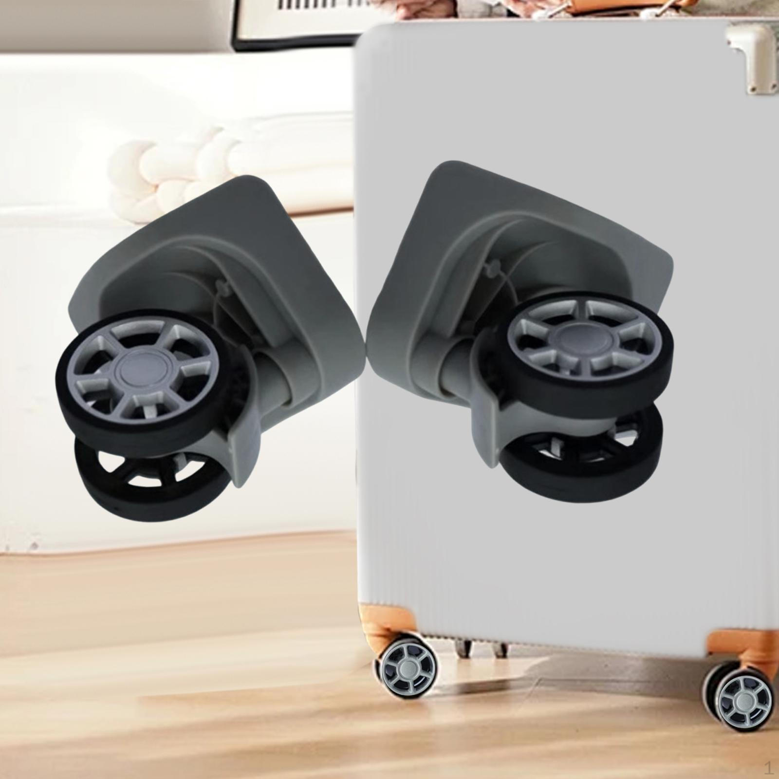 

2 Heavy Duty Degree Rotation Travel Suitcase Wheels серый