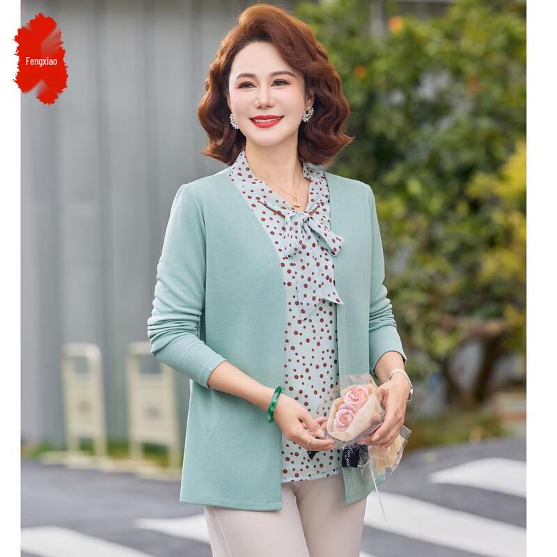 FENGXIAO Women s V-Neck Knit Long Sleeve Cardigan 2XL