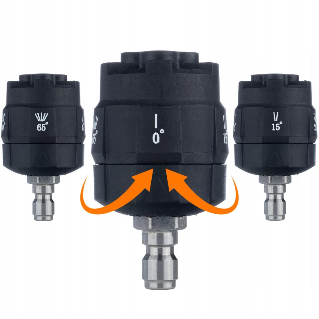 Rosfix Karcher K2-K7 için Bayonet 1/4 Adaptörlü 6'sı 1 Arada Başlık – 6 Mod 0-65° | Dahili Filtre | Alüminyum Başlık