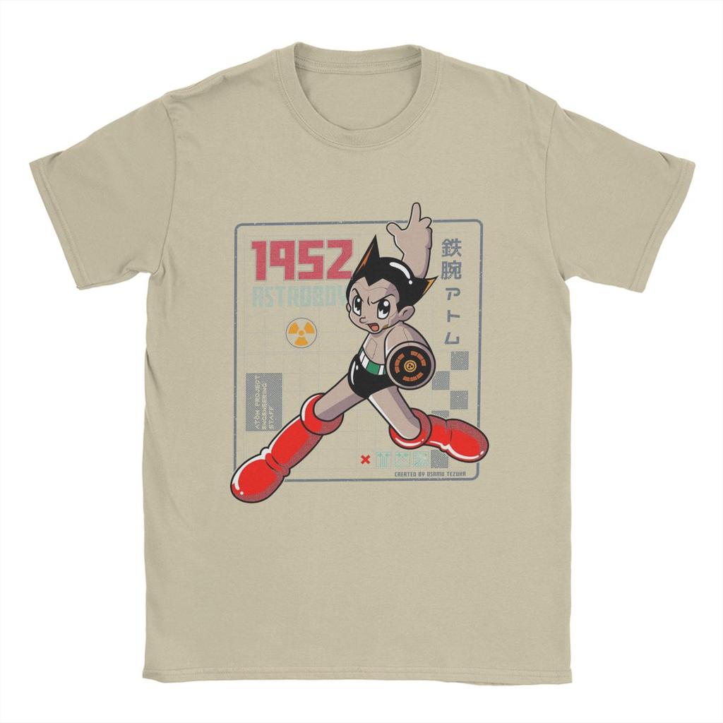 Men AstroBoy T Shirts Astro Boy Pure Cotton Clothing Funny Short Sleeve Round Collar Tees Gift Idea T-Shirts