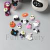 New Nail Art Accessories Halloween Cartoon Cute Resin Ghost Skull Candy Bat Nail Accessories