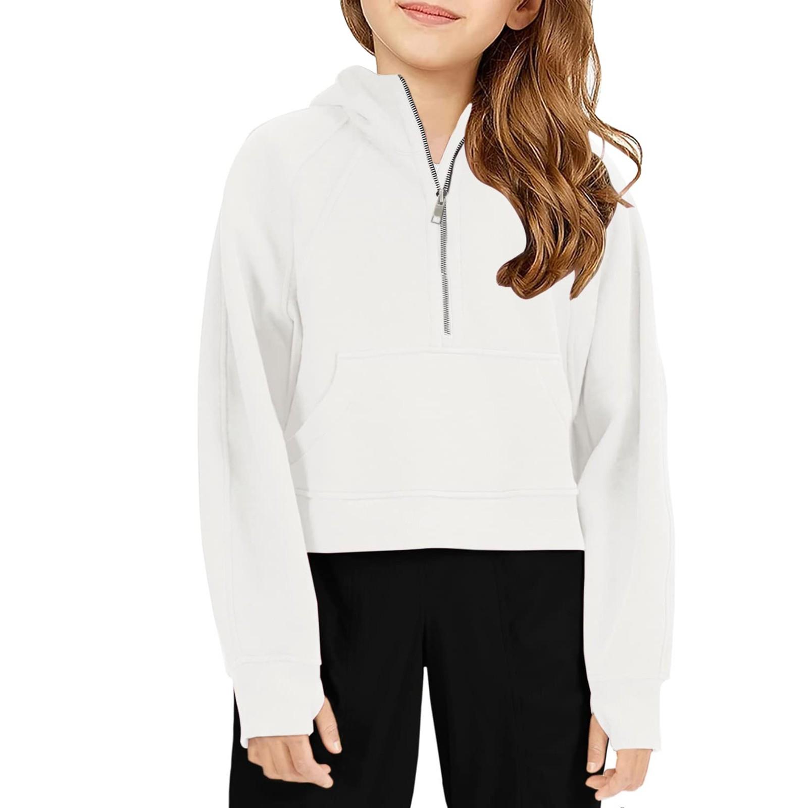 

Мальчики Девочки Детские свободные однотонные рубашки, толстовки, топы 90 белый