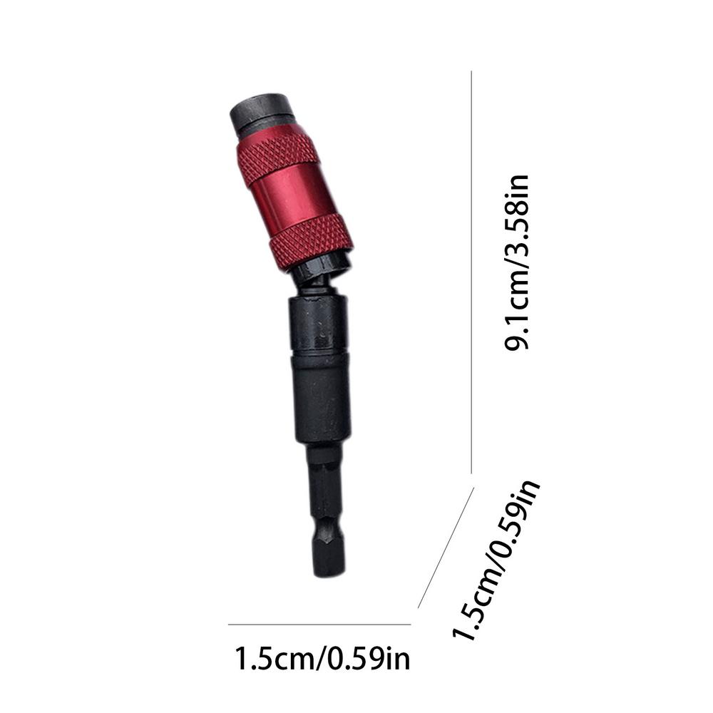 Electric Drill Magnetic Screwdriver Bit Holder Multi-Angle Screwdriver Accessories Portable Reversing Extension Rod 1/4in