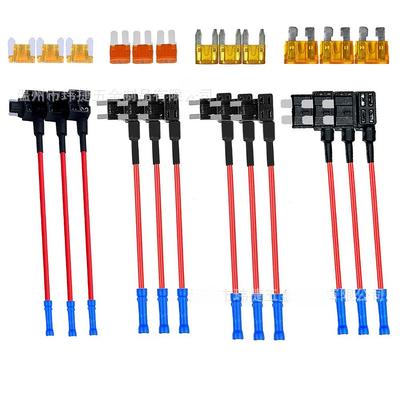 24 Stück 12V Sicherungsabgriff-Kit ATC MINI Standard Lang Mini-Klingen-Sicherungshalter 12 Sets Kfz-Zusatzsicherungsabgriff-Sortimentsbox