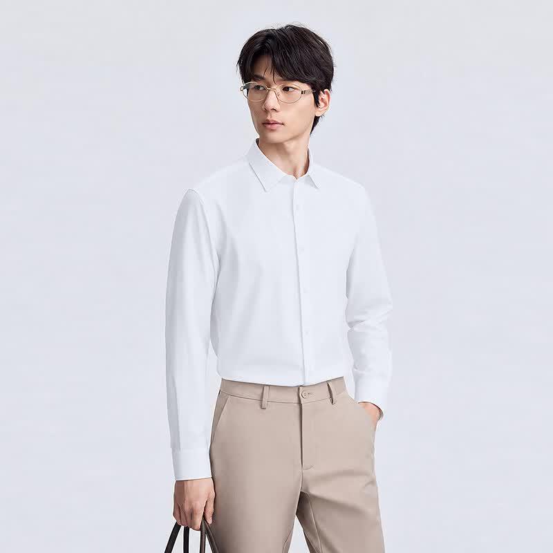 Goldlion Men's Easy-Care Business Casual Long-Sleeve Shirt