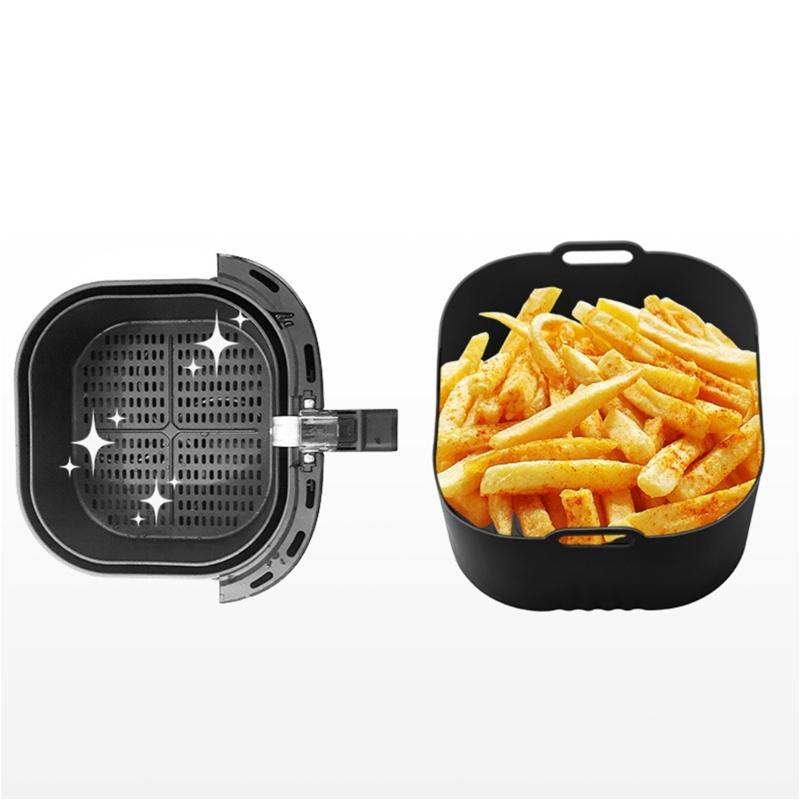 2 kusy silikonových podložek do horkovzdušné fritézy, silikonové vložky, nepřilnavé kuchyňské příslušenství, koš do horkovzdušné fritézy, vhodné pro horkovzdušné smažení