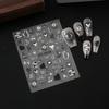 1PC embossed 5D liquid metal star, moon, and heart clock nail sticker, adhesive nail art sticker, holiday gift.
