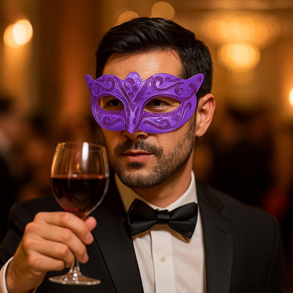 Plastic Glitter Mask Half Face Mask Venice Mask Personality Halloween Masks  Women