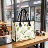 Floral Printed Tote Bag Casual Large Capacity Handbag for Daily Shopping Outing