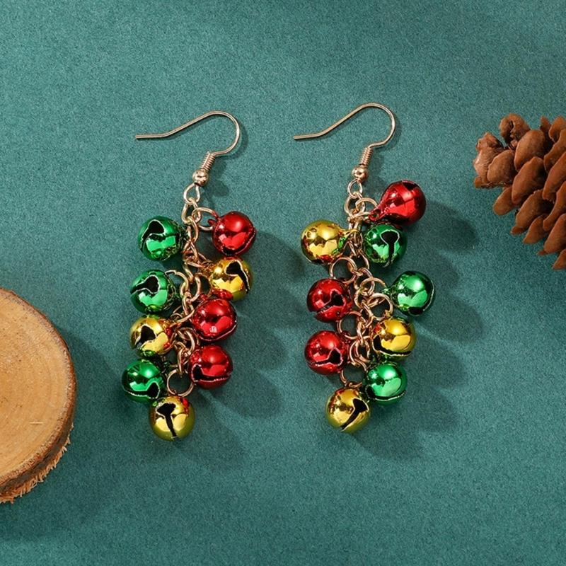 Colorful Earrings Christmas Dangle Earrings Cute Ear Pendants Alloy Material Ear Jewelry Christmas Earrings for Party