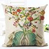 Vintage flowers Linen pillowcase Decorative pillows for sofa Cushion covers home decoration