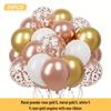 Neues Jahr Matt Glitzer Metallisch Latex Ballon Set für Dekorative Foto Atmosphäre