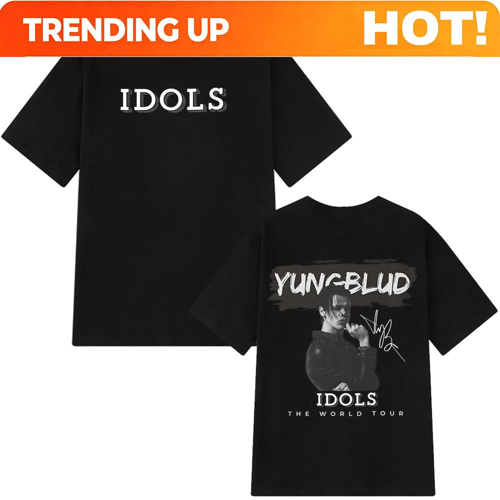 Personnalisation Yungblud Tournée Mondiale 2025 Nouveaux Idoles T-shirt Vintage Unisexe Unisexe Punk Rock T-shirts Manches Courtes Coton Hiphop Overs