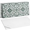 Set of Self-Adhesive Vinyl Tiles with Floral Pattern and Ornaments 10x40x20 cm