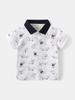 2026 Trendy Boys' Full Print Short Sleeve Polo Shirt for Summer