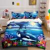 Orca, Coral, Fish, Moon. Bedding Sets Duvet Cover Sets Duvet Covers Pillowcases(1*Duvet Cover 2*Pillowcases Without Duvet Insert)