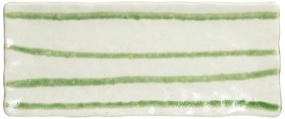 Mino Ware Saury Plate Konahiki Oribe Style 132-0515