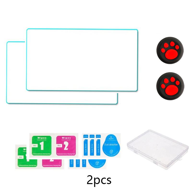 9H Tempered Glass Screen Protector for Switch 2 Controller Gamepad Joystick Cap HD Anti-Scratch Protective Film for Switch 2