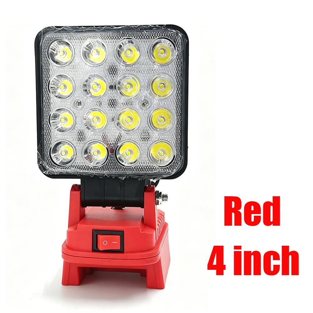 Led Light For Milwaukee 18V Li-ion Battery LED Work Light 1/1/8 inch Tool Light Portable Emergency Flood Lamp Camping lamp