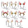 Reindeer Antler Headband Ornament Adjustable Size Christmas Reindeer Headband with Soft Antlers and White Sphere