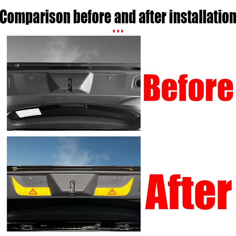 For Toyota Alphard 40 Series 2024 2025 tailgate reflective warning sticker car interior decoration product modification parts