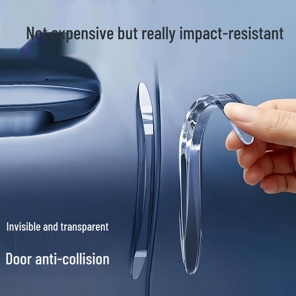 Silikonové ochranné lišty proti poškrábání a nárazům na dveře a zrcátka auta