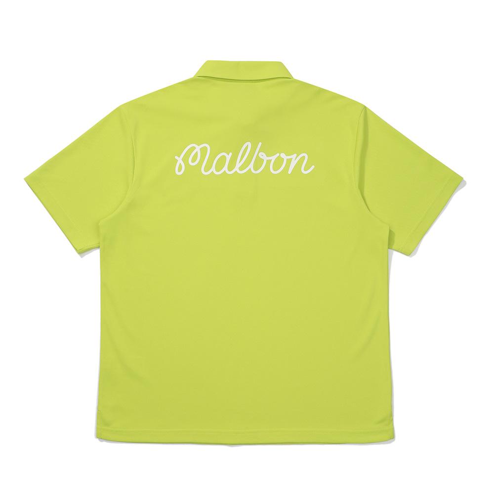 MALBON GOLF Bucket Polo Pique T-Shirt Lime (Man)