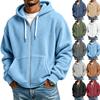 Herren Casual Kapuzenjacke mit langen Ärmeln, warm für den Winter