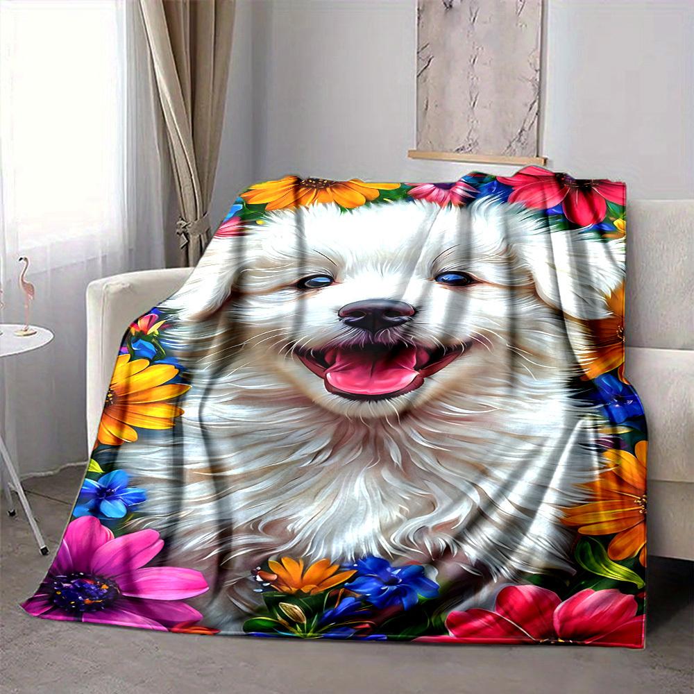 1PC Puppy Portrait Blanket, Throw For Sofa, Bed, Travel, Printing Blanket With Soft And Warm Fabric yy250918182