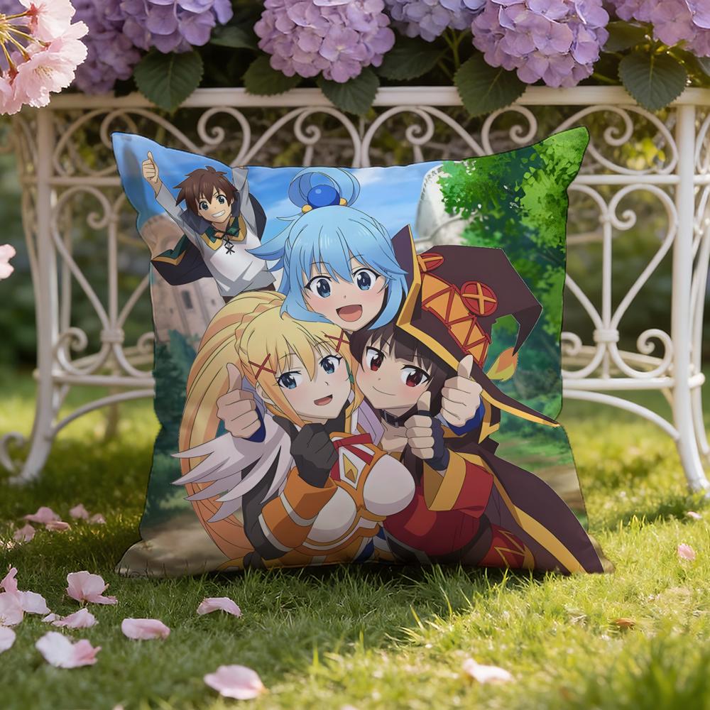 Anime I-Isekai Q-Quartet Kissenbezug Home & Auto Doppelszenen-Kissenbezug: Wendbar für höchsten Tragekomfort
