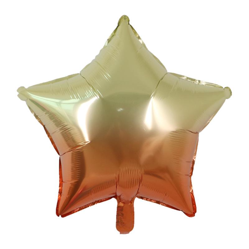 18-calowy balon w jednolitym kolorze w kształcie brzoskwiniowego serca i pentagramu, dekoracja na przyjęcie urodzinowe, ślubne, gwiazda, folia aluminiowa, gaz