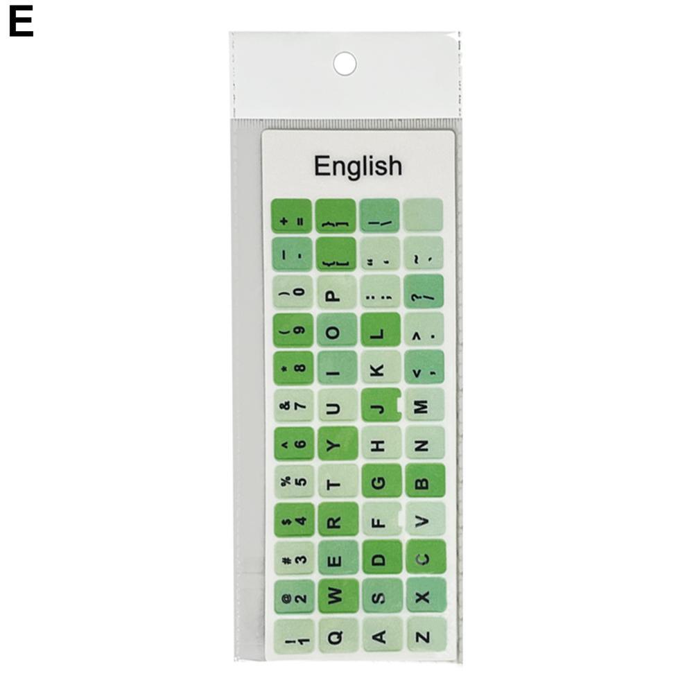 Laptop English Keyboard Stickers Macaron Color Key Stickers Desktop Computer Stickers Frosted Repair Film