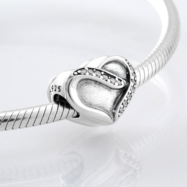 Fashion Trend 925 Sterling Silver Clear Cz Forever Family Fine Beads Fit Original Jiuhao Charm Bracelet Jewelry Making