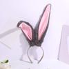 Adult Teens Cute Christmas Rabbit Ears Shape Headband Plush Hair Hoop Makeup Live Broadcast Cosplay Party Headpieces