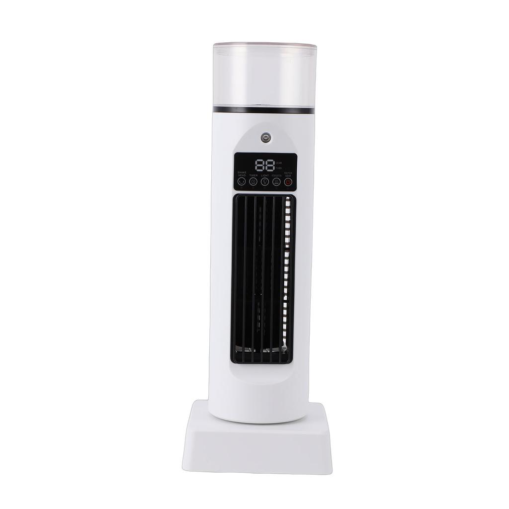 Tower Fan Energy Saving 6 Speed Quiet Bladeless Humidifying Cooling Fan with Timer for Living Room Bedroom Black Remote