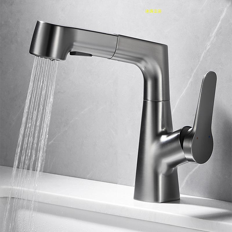 FYASSI Contemporary Single-Hole Single-Handle Deck Mounted Washbasin Faucet Brass Ceramic Valve Core Thermostatic Control Home Chrome