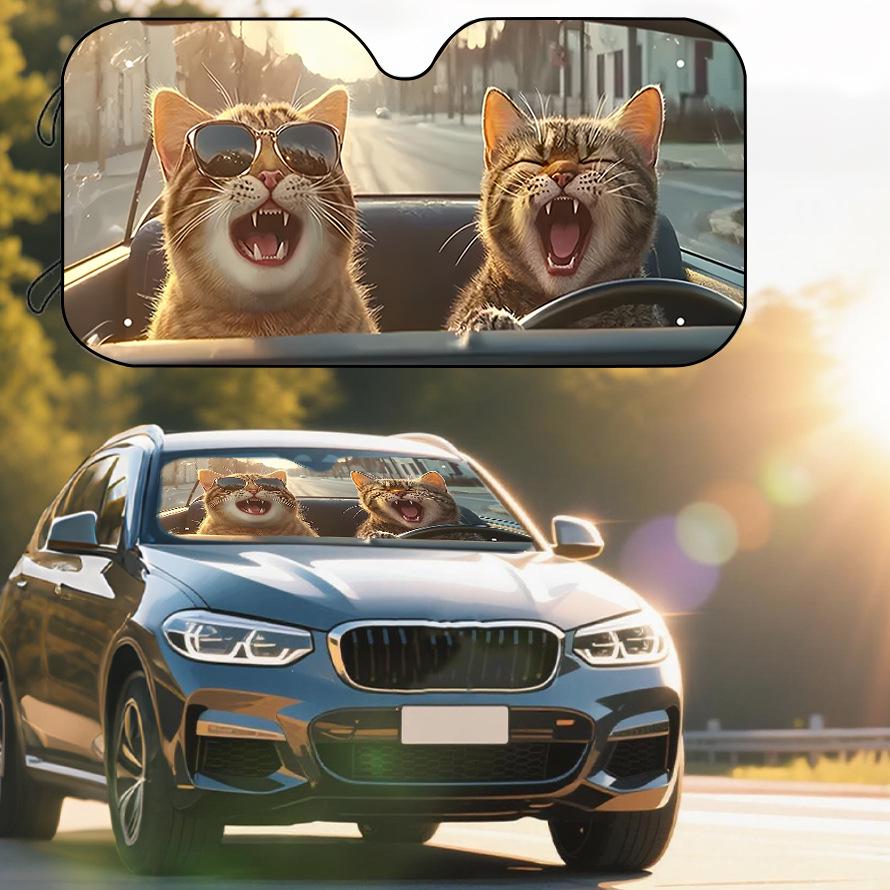 Universal Foldable Car Windshield Sun Visor for Heat and Sun Protection