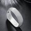 Hot Sale  Sterling  Bangle Bracelets Women Woven Mesh  Bracelet Jewelry Big Promotion