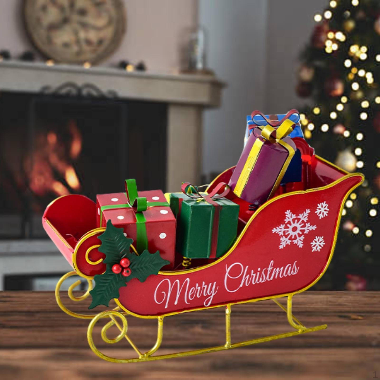 

Christmas Decoration Desktop Ornament Iron Farmhouse Decor Decorative Statue Tabletop Centerpiece Style A