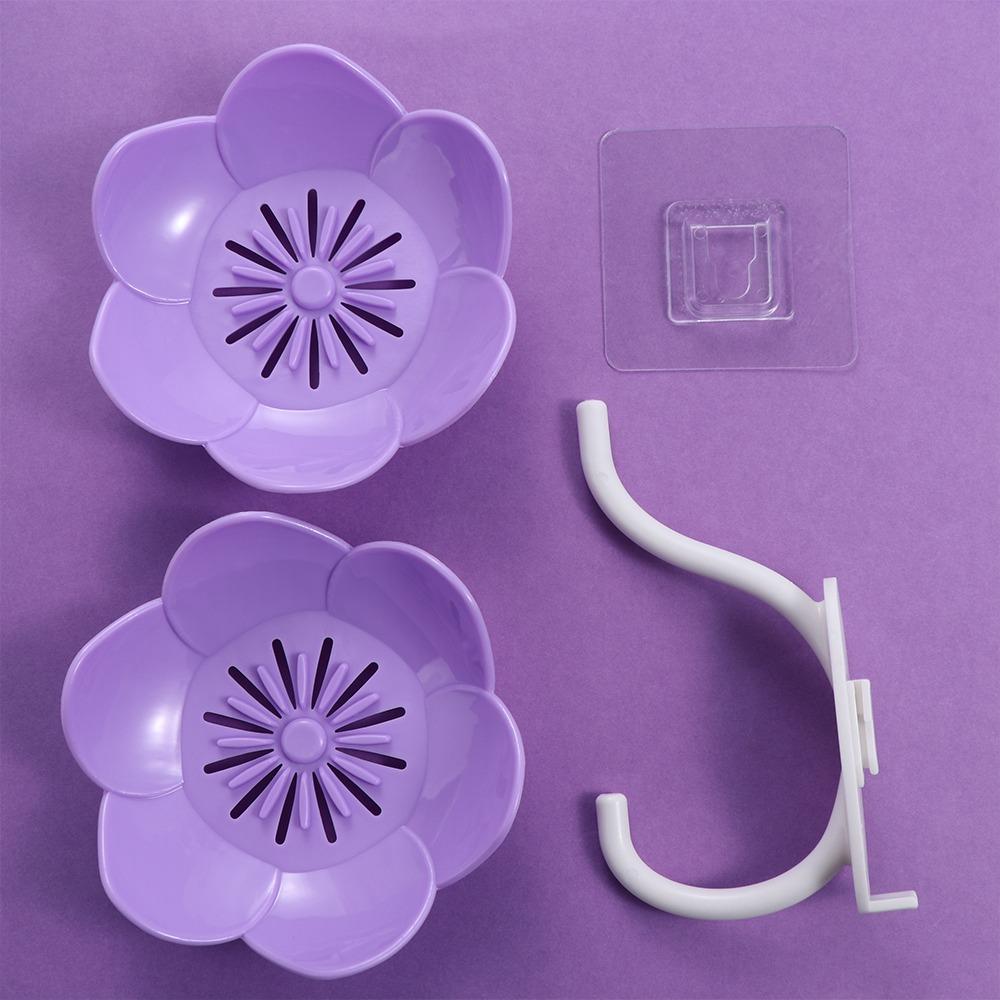 Plastics Double Layer Soap Holder Wall Mounted Water Draining Soap Dish  Bathroom