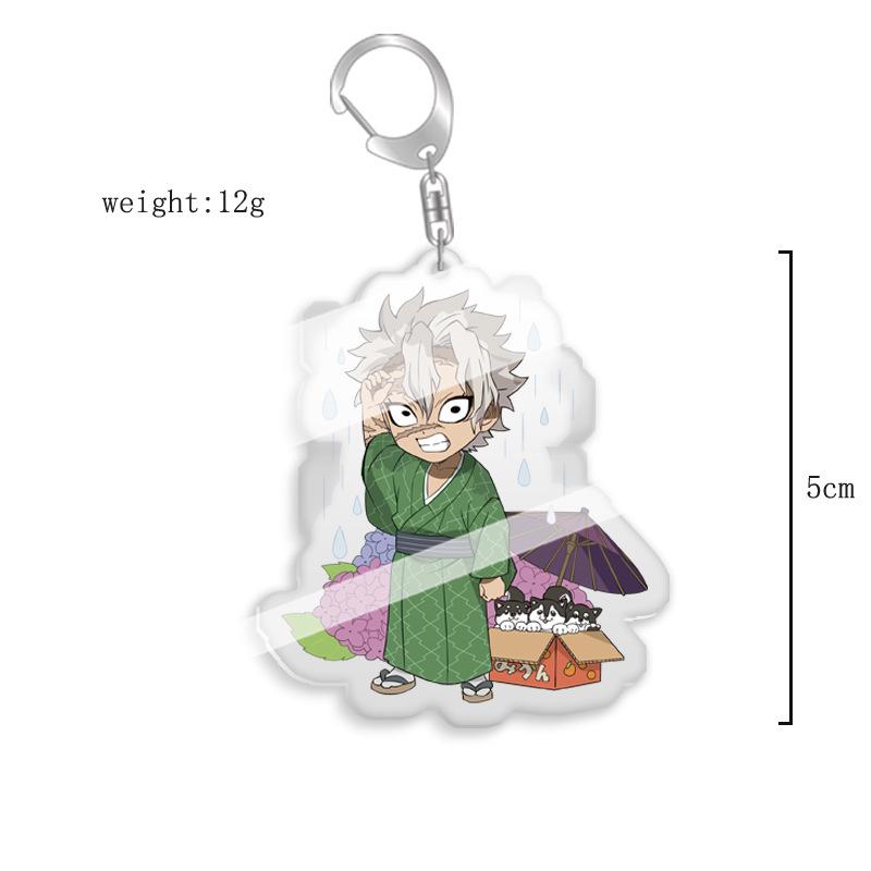 Demon Slayer Chibi Acrylic Keychain: Tanjiro, Nezuko, Giyu, Zenitsu Backpack Charm